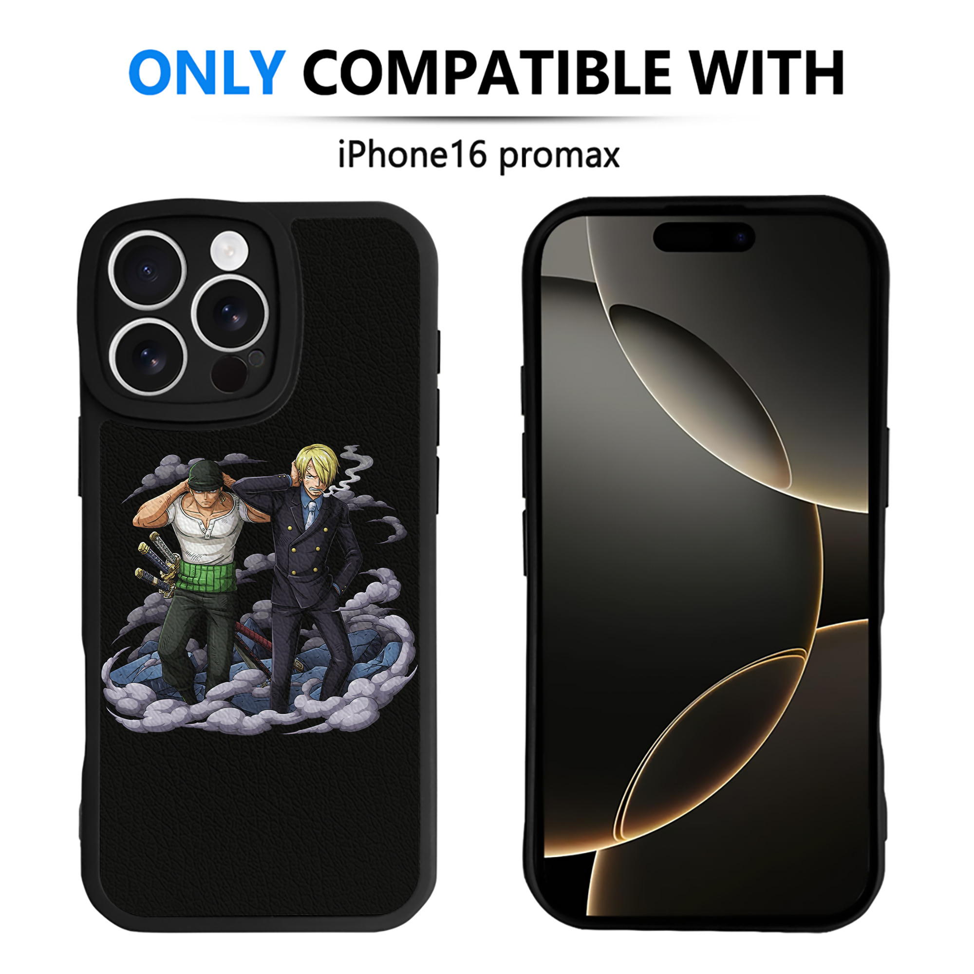 （画像用） ワンピース サンジ ONE PIECE Sanji 【iPhone 16シリーズ対応】シリコンスマホケース（レザー調） 材質：シリコン